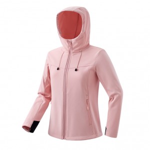 Жіноча легка куртка softshell з флісовою підкладкою і капюшоном для піших прогулянок
