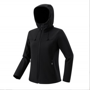 Women’s Lightweight Softshell Jacket Fleece Lined Hooded Windbreaker for Running Hiking