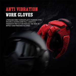 anti vibration work gloves men TPR බලපෑම අඩු කරන යාන්ත්‍රික අත්වැසුම්