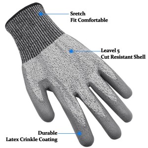 rękawice robocze odporne na przecięcia, bezpieczne, bezszwowe dzianiny nylonowe