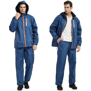 rain suit for men women waterproof protective rain coat with pants 2 pieces