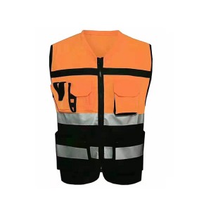 high visibility safety vest for men women with pockets zipper