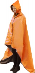 wearable hoodie stadium blanket waterproof over sized for extreme weather