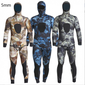 custom logo thicker 5mm 7mm camouflage men spearfishing wet suits neoprene diving wetsuits