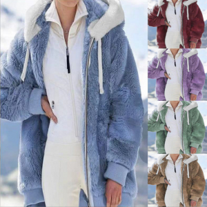 Winter Warm Fur Jacket Hoodie Overcoat Women
