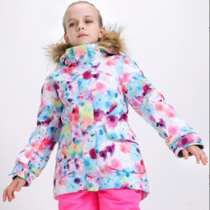Hooded အနွေးထည် ရေစိုခံ ဂျာကင် ကလေးများ ကုတ်အင်္ကျီ အ၀တ်အစား နှင်းဝတ်စုံ ဆောင်းရာသီ ကလေးငယ်များအတွက် Snow Ski Suit ကလေး