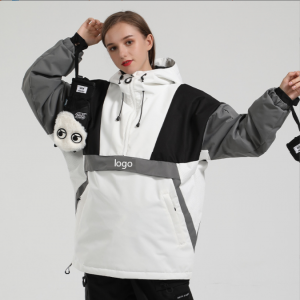 custom fashion winter windproof waterproof coat snowboard kids ski suit snow wear jacket with hoodie
