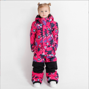 वॉटरप्रूफ फॅशन किड्स वन-पीस स्नोसूट हिवाळी मुलांसाठी स्की सूट बाळाच्या हिवाळ्यासाठी