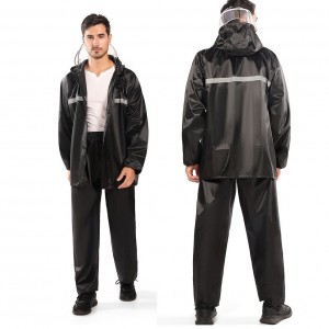 Oxford Raincoat Split Adult Reflective motorcycle Raincoat pants Set