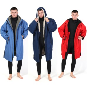 Camo Surf Poncho Towel Change Dry surf Robe kabát S Sherpa fleece podšívkou