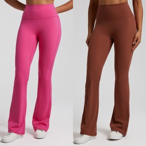 Custom Tight Yoga Pants Gym Fitness High-waisted Sports Flared leggings for Women