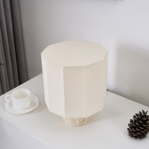 Natural stone table lamp, travertine base home decor | Goodly Light-GL-TLS002