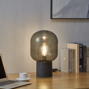 Industrial Table Lamp, Water Ripple Glass Shade | Goodly Light-GL-TLC015