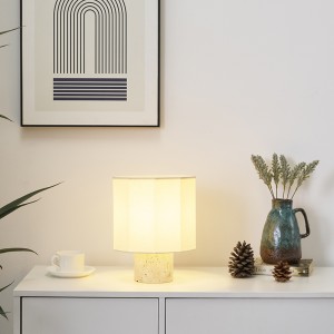 Natural stone table lamp, travertine base home decor | Goodly Light-GL-TLS002