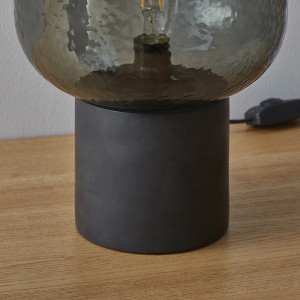 Industrial Table Lamp, Water Ripple Glass Shade | Goodly Light-GL-TLC015