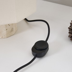 Natural stone table lamp, travertine base home decor | Goodly Light-GL-TLS002