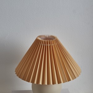 Small Ceramic Table Lamp, Muti-Color Pleated Shade | Goodly Light-GL-TLC012