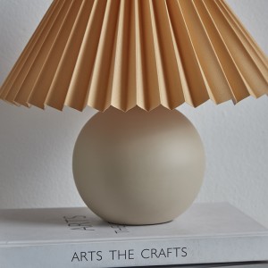 Small Ceramic Table Lamp, Muti-Color Pleated Shade | Goodly Light-GL-TLC012