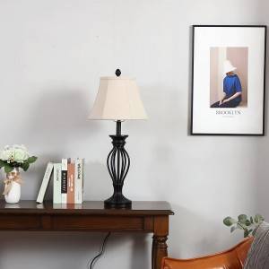 Table Lamp Wood Base,Polyresin Table Lamp | GL-TLP002