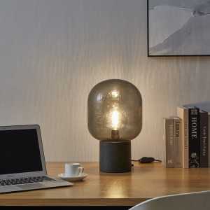 Industrial Table Lamp, Water Ripple Glass Shade | Goodly Light-GL-TLC015
