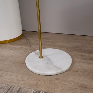 Pleated Shade Floor Lamp, Curved Brass Floor Lamp | Goodly Light-GL-FLM160
