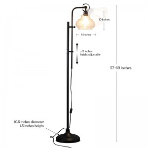 Hammered Metal Floor Lamp, Adjustable Floor Lamp  | Goodly Light-GL-FLM133