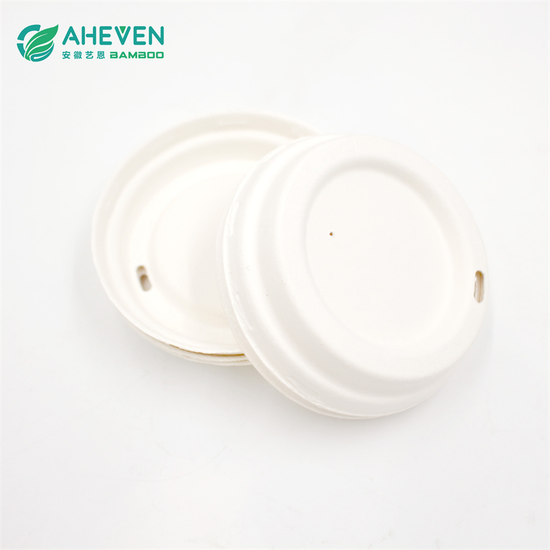 100% Biodegradable Bagasse Coffee Cup Lid White Color Featured Image