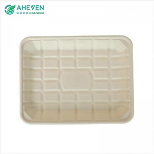 Factory Directly Eco Friendly Food Trays Sugarcane Meat Tray for Supermarket