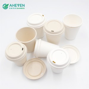 100% Biodegradable Bagasse Coffee Cup Lid White Color