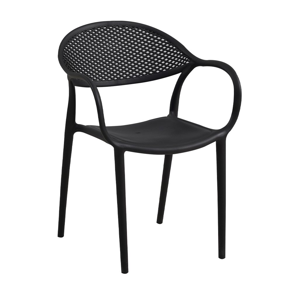 High Quality Comfortable And Durable Garden Leisure Leisure Stacking Dining Plastic Chair With Arm