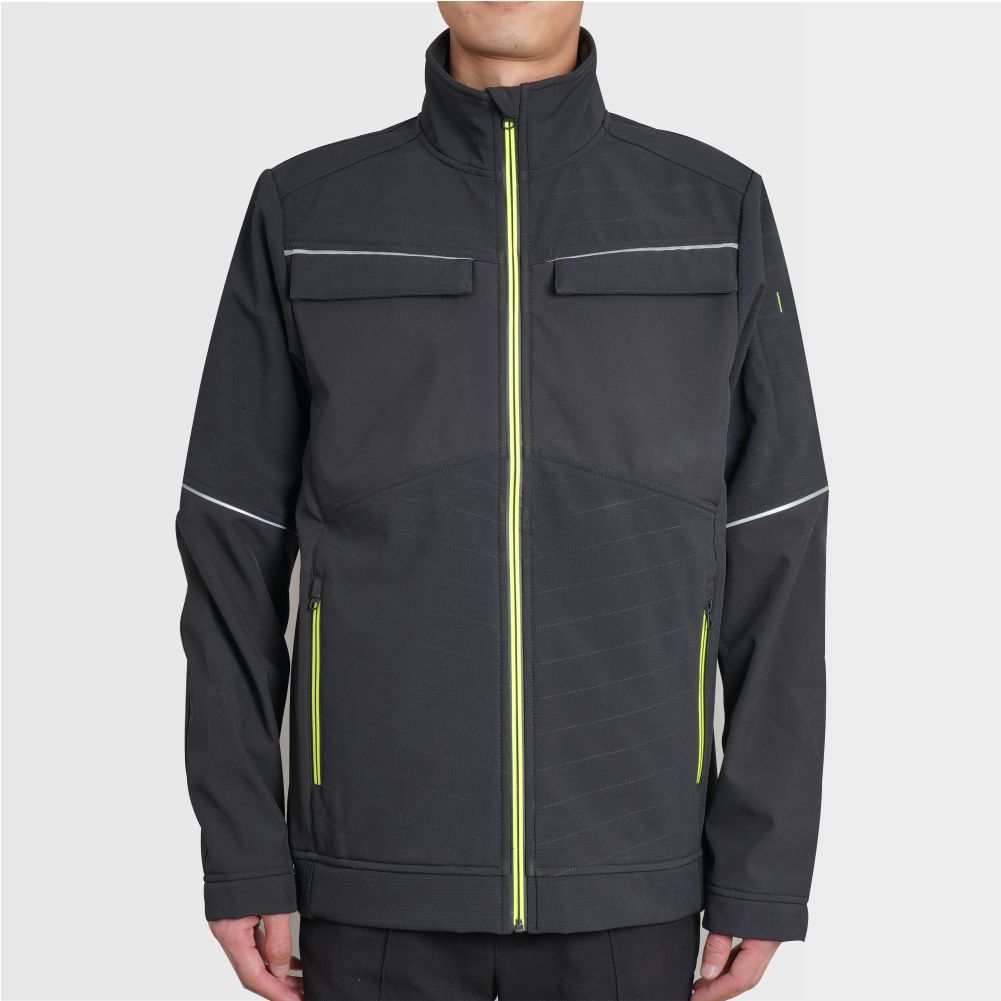 Softshell Jacket With Quilting Decorative Line