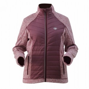 Outdoor Leisure Padded Jacket for Ladies Combined with Sweater Fabric