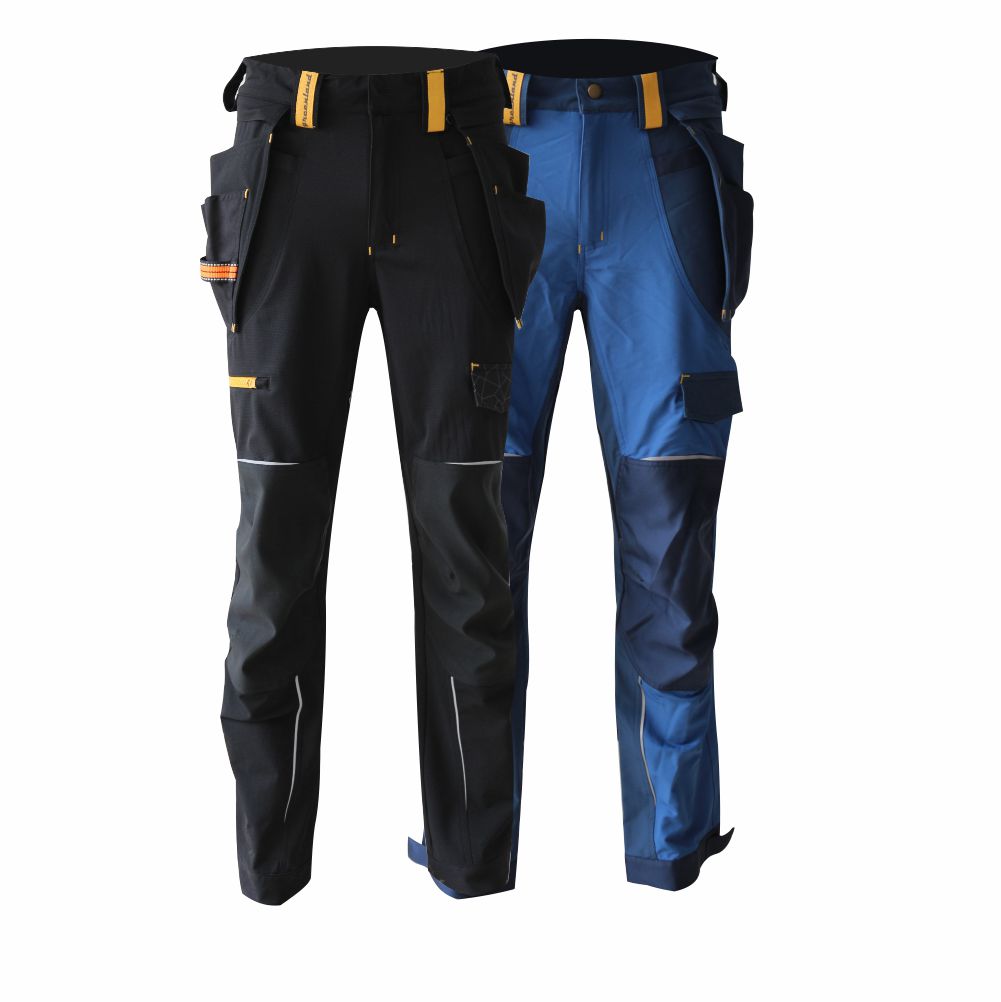 HIVIS workwear pants for men with stretchy fabric