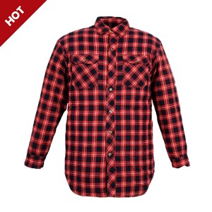 GL5191 Workwear flannel shirt for Men with printed cotton flannel Fabric