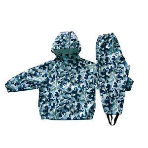 OEM manufacturer Rain Pants - GL5641 Kids’ semi-PU Rainsuit with Hood – Greenland
