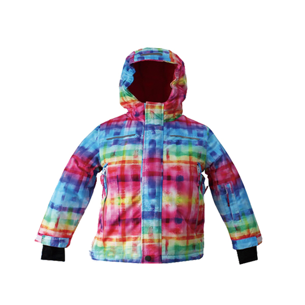 GL8836 Kids Outdoor Ski Winter Jacket with Waterproof Fashion Overall Printing Fabric.