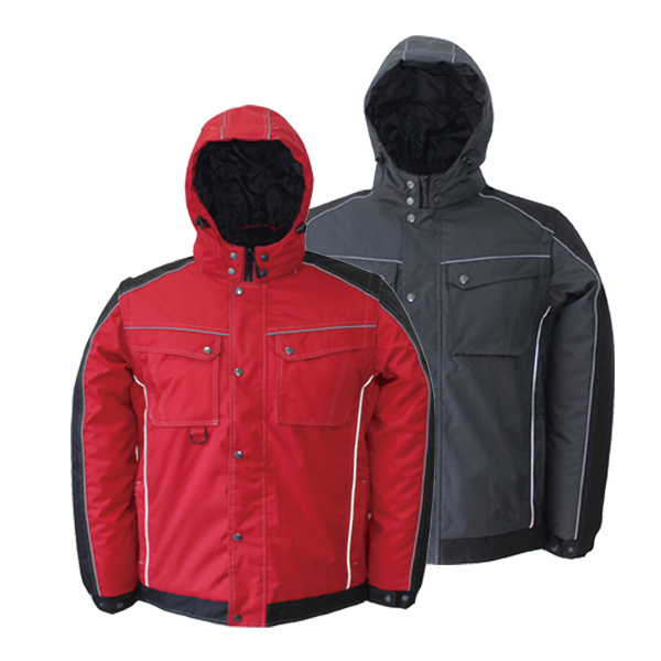 GL8365 Classical Mens Safety Winter Waterproofs Workwear Jacket with detachable sleeve
