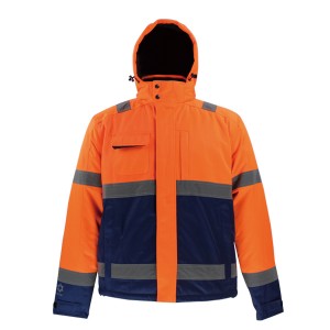 GL8390 Classical  Hi Vis Safety Mens Winter Waterproof Workwear Jacket with Strong Fabric