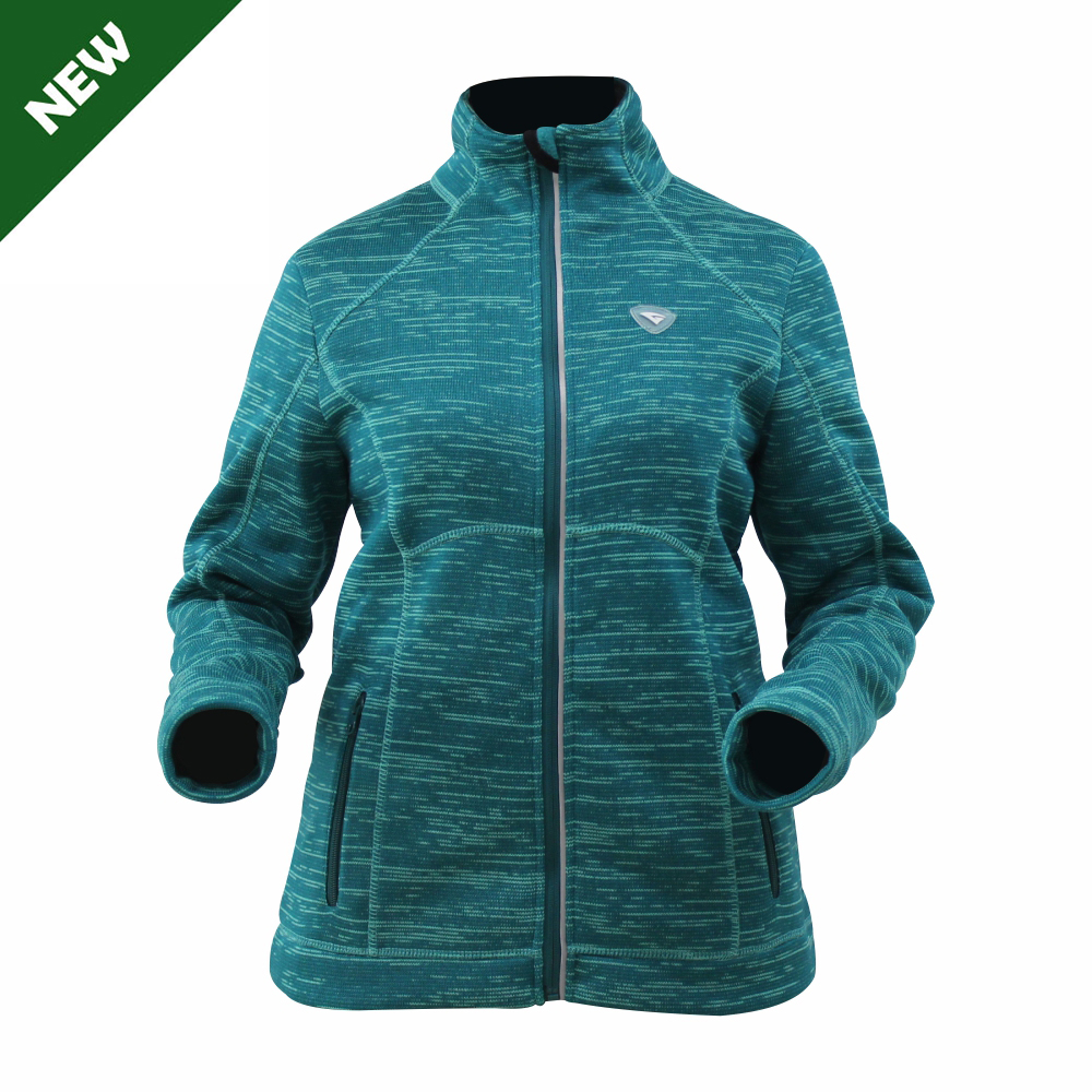 Outdoor Mélange Sweater Jacket for Ladies with Sweater Fabric