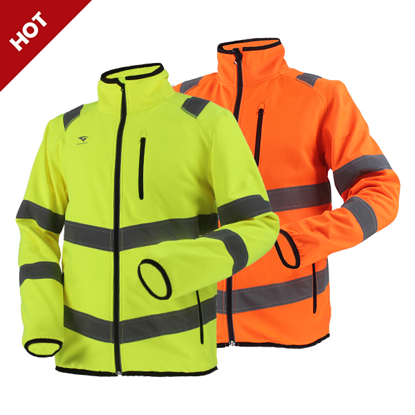 GL8614 Softshell Hi Vis workwear Jacket for Men with Stretchy Fabric