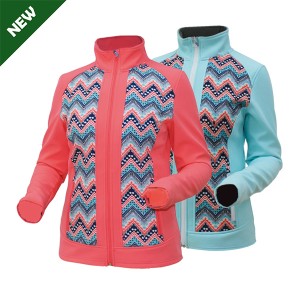 Fashion Comfortable Softshell Jacket for Lady with Stretchy Fabric