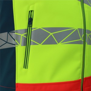 Modern Comfortable Fluorescent Hi Vis Color Softshell Jacket for Men