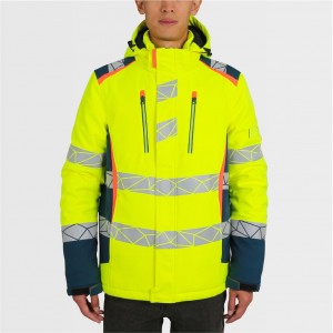 Multi-functional HIVIS padded jacket with reflective band