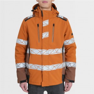 Multi-functional HIVIS padded jacket with reflective band