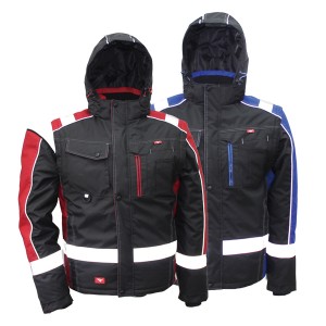 GL8365 Classical Mens Safety Winter Waterproofs Workwear Jacket with detachable sleeve
