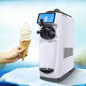 Mäkké servírovanie zmrzlinového jedla a príprava nového automatického ...