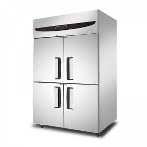 OEM Factory for Hot Sale Gewerbliche Arbeitsplatte Softeis-Eismaschine Neue gewerbliche Küche Kühlschrank 4 Türen aufrecht Gefrierschränke Edelstahl Kühlschränke