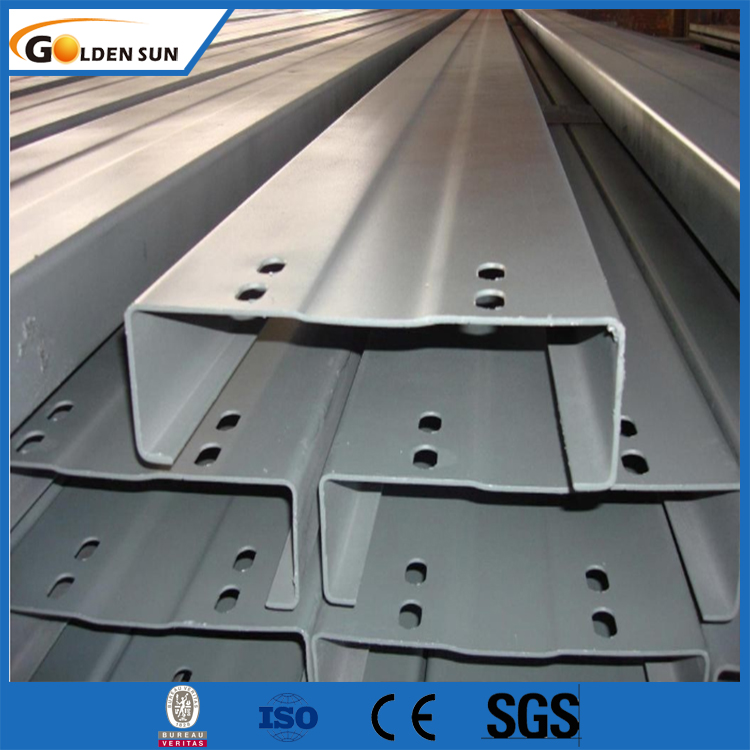 Bottom price Carbon Steel Pipe - Hot rolled channel iron c steel channel price per kg steel purlin for Construction – Goldensun