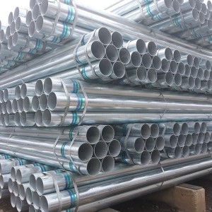 Hot dip round carbon steel galvanized tube pipe