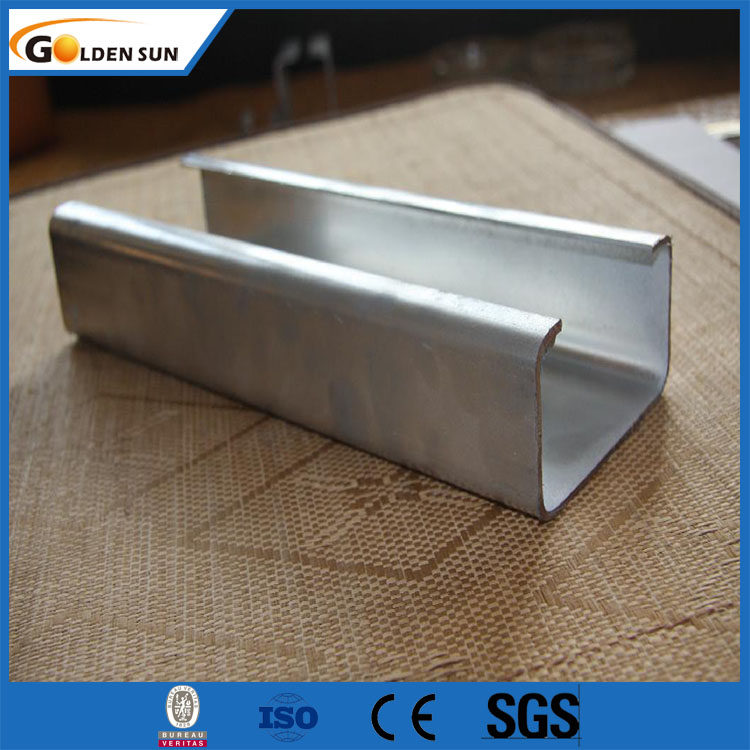 Factory directly supply Galvanized Steel Plate - Building 10ft Bolt Hole Base Punched Metal Sheet Light Custom Galvanized Stainless Steel Channel – Goldensun